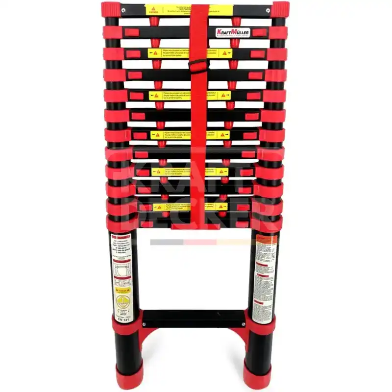 Escalera telescópica de aluminio de 2,6 m